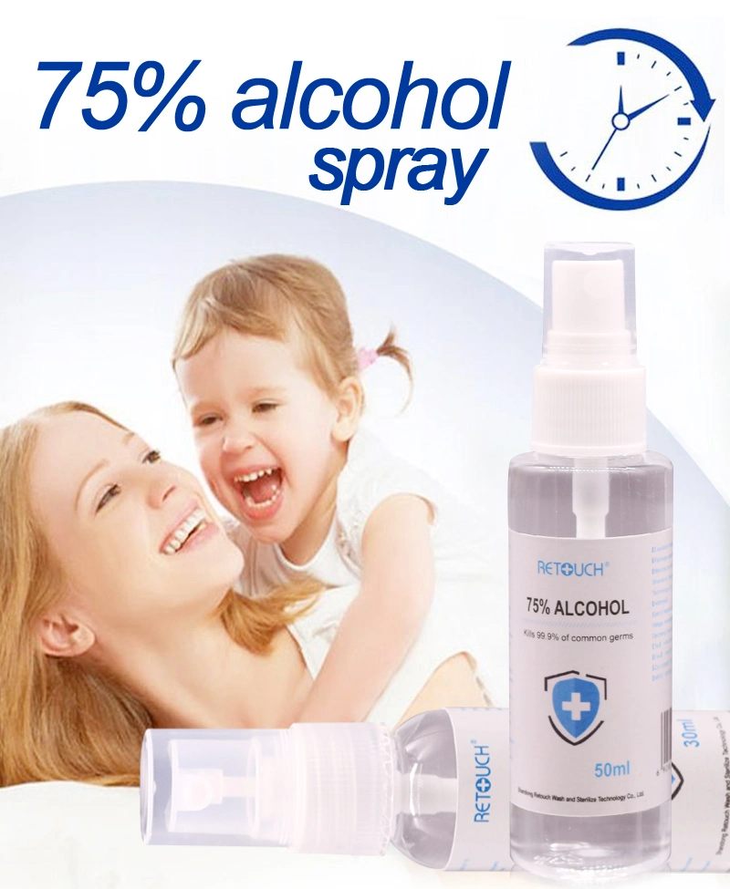 Wholesale Antibacterial 100ml Spray Instant Alcohol Hand Sanitizer