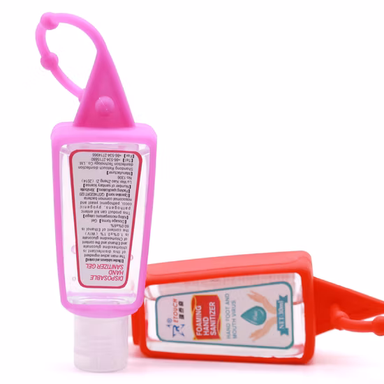Disinfettante per le mani con gel alcolico istantaneo antibatterico portatile senza acqua con logo personalizzato OEM con etichetta privata da 53 ml