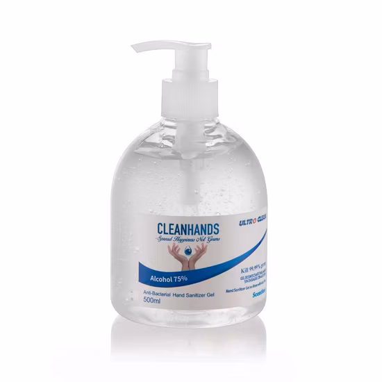 Gel alcolico al 50-75% da 50-500 ml per lavaggio mani, produttore all'ingrosso, disinfettante per le mani, spray disinfettante liquido, gel detergente mani alcolico OEM al 75%, gel disinfettante per mani usa e getta